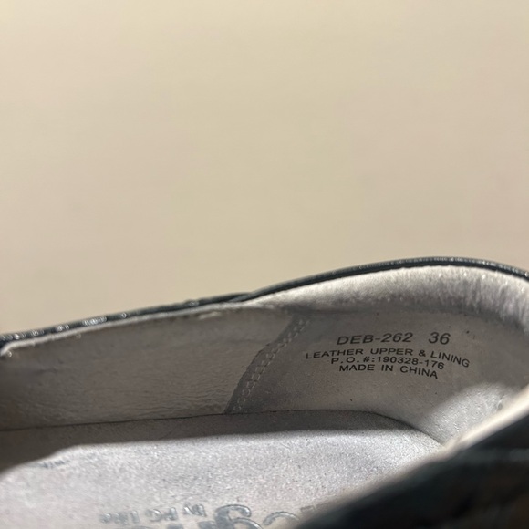 Alegria Black Embossed Shoe - Picture 6 of 7